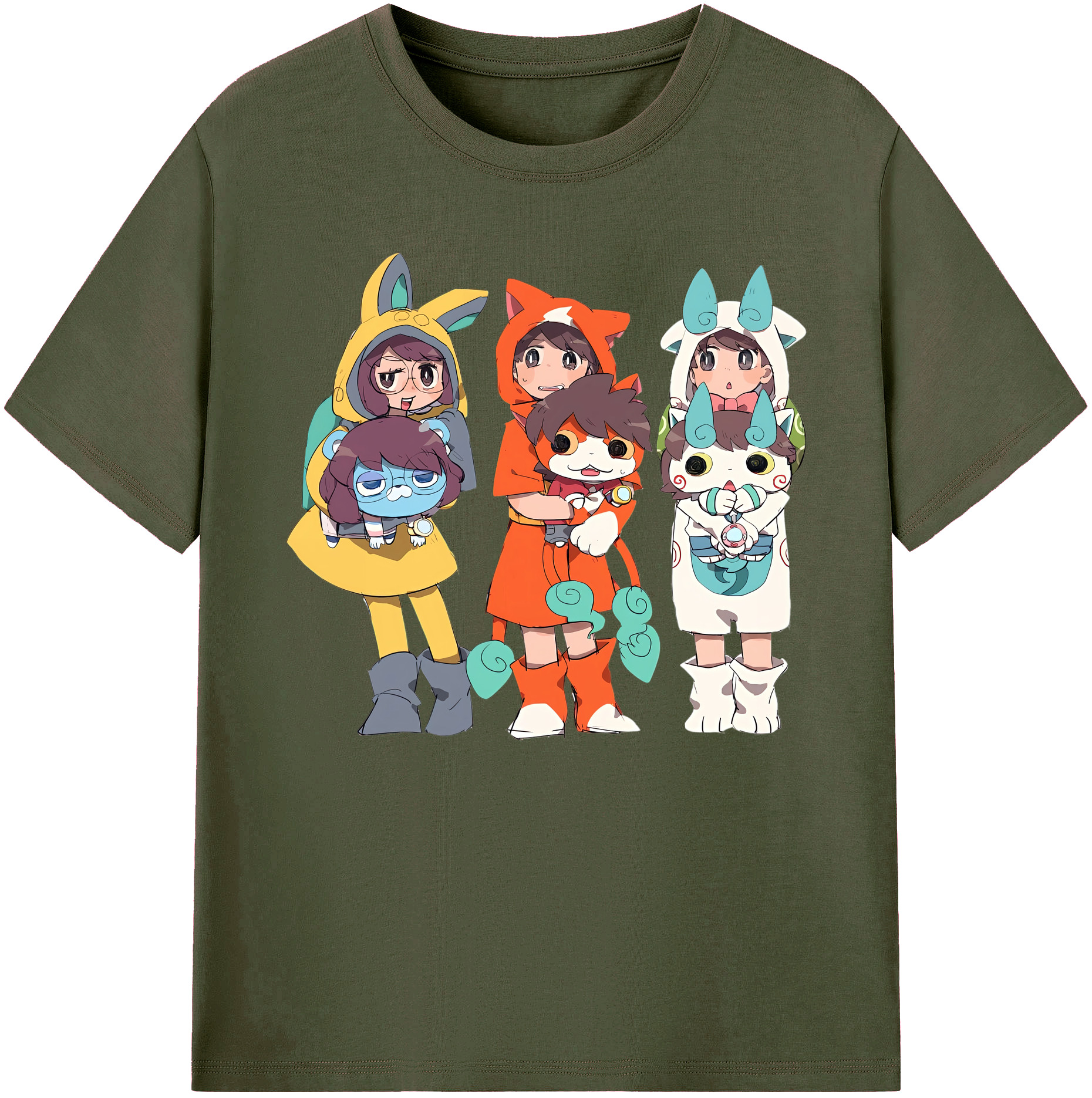 （画像用） 妖怪ウォッチ Yo-kai Watch 綿100％ メンズ半袖Tシャツ｜肌触りやわらか＆通気性